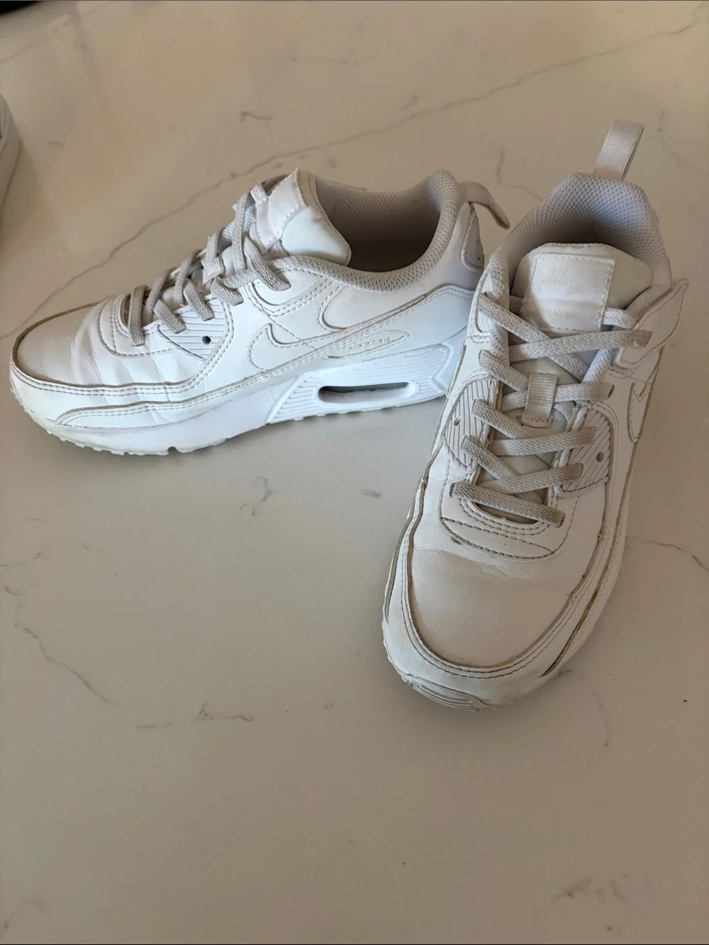 Nike Kids Air Max 90 Triple White Easy On